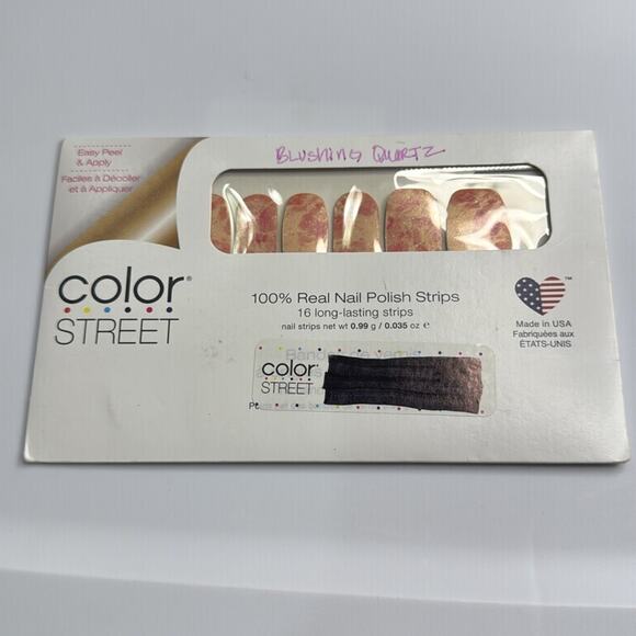 NWT Color Street "Blushing Rose Quartz" Nail Polish Strips - Picture 2 of 4